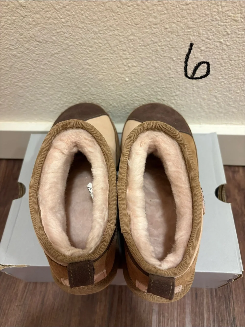 UGG Kids Patchwork Suede Slip-On Booties in Brown and Tan